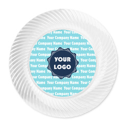 Logo & Company Name Plastic Party Dinner Plates - 10"