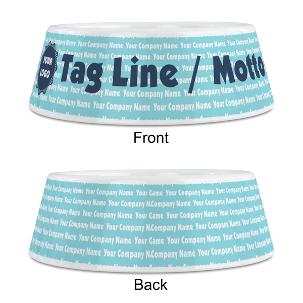 Logo & Company Name Plastic Pet Bowls - Medium - APPROVAL