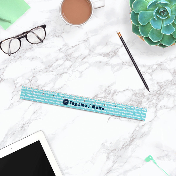 Logo & Company Name Plastic Ruler - 12" - LIFESTYLE