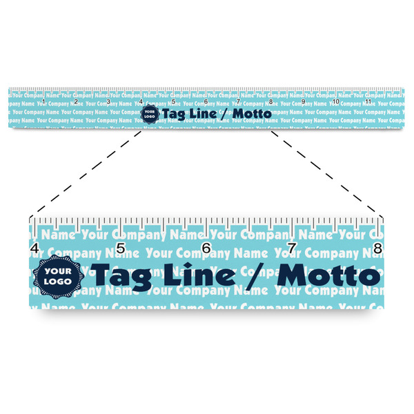 Custom Logo & Company Name Plastic Ruler - 12"