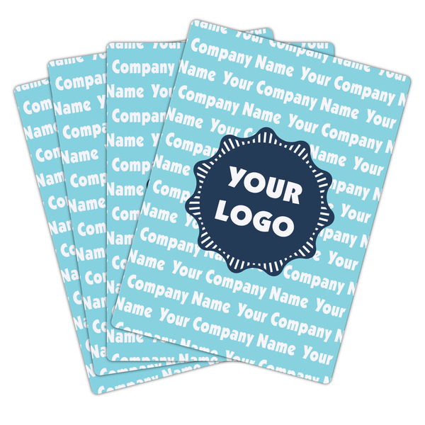 Logo & Company Name Playing Cards - Hand Back View