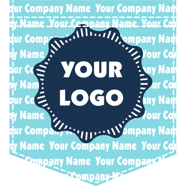 Custom Logo & Company Name Iron On Faux Pocket