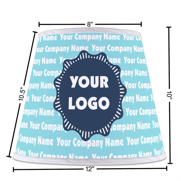 Logo & Company Name Poly Film Empire Lampshade - Dimensions