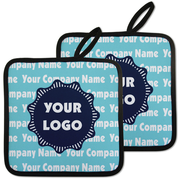 Custom Logo & Company Name Pot Holders - Set of 2