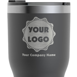 Logo & Company Name RTIC Tumbler - Black - Laser Engraved - Single-Sided