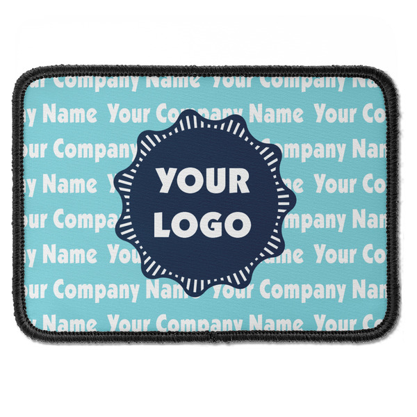 Custom Logo & Company Name Iron On Rectangle Patch