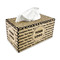 Logo & Company Name Rectangle Tissue Box Covers - Wood - with tissue