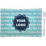 Logo & Company Name Rectangular Glass Appetizer / Dessert Plate
