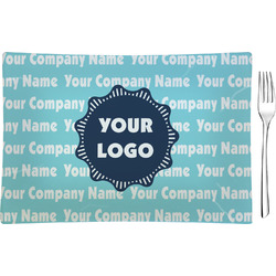 Logo & Company Name Rectangular Glass Appetizer / Dessert Plate