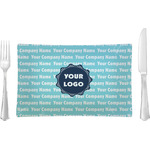Logo & Company Name Glass Rectangular Lunch / Dinner Plate - Single