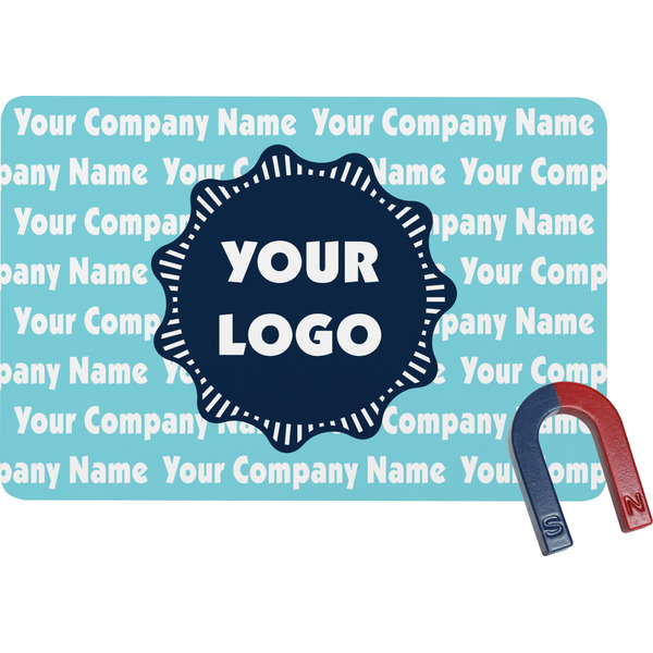 Custom Logo & Company Name Rectangular Fridge Magnet