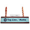 Logo & Company Name Red Mahogany Nameplates with Business Card Holder - Straight
