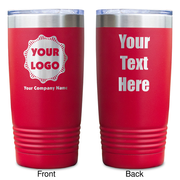 Logo & Company Name Red Polar Camel Tumbler - 20oz - Double Sided - Approval