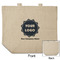Logo & Company Name Reusable Cotton Grocery Bag - Front & Back View
