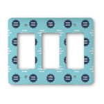 Logo & Company Name Rocker Style Light Switch Cover - Three Switch