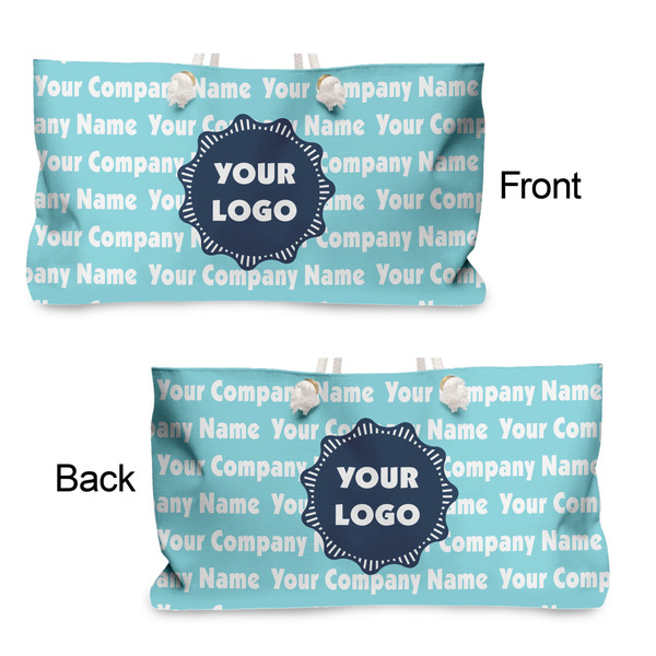 Logo & Company Name Large Rope Tote - From & Back View