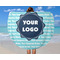 Logo & Company Name Round Beach Towel - In Use
