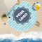 Logo & Company Name Round Beach Towel Lifestyle