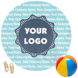 Logo & Company Name Round Beach Towel (Personalized)