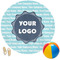 Logo & Company Name Round Beach Towel