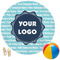 Logo & Company Name Round Beach Towel