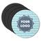 Logo & Company Name Round Coaster Rubber Back - Main