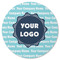 Logo & Company Name Round Rubber Backed Coaster - Single