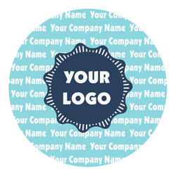 Logo & Company Name Round Decal (Personalized)