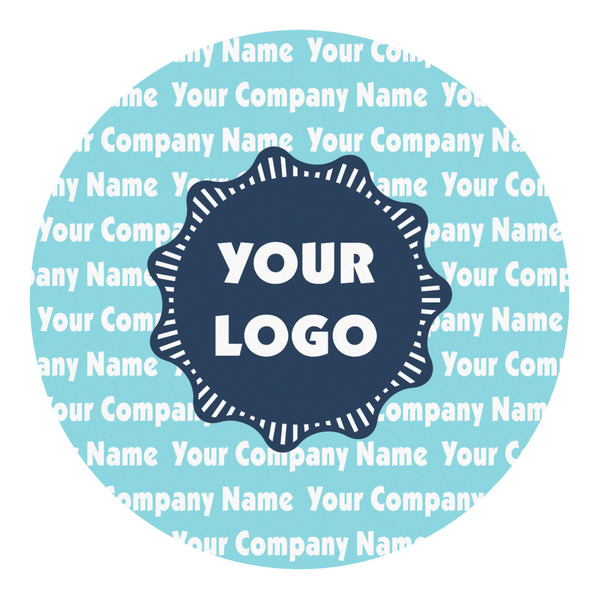 Custom Logo & Company Name Round Decal - Small