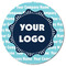 Logo & Company Name Round Fridge Magnet - FRONT