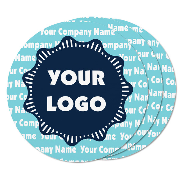 Logo & Company Name Round Fridge Magnet - THREE