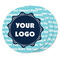 Logo & Company Name Round Fridge Magnet - THREE