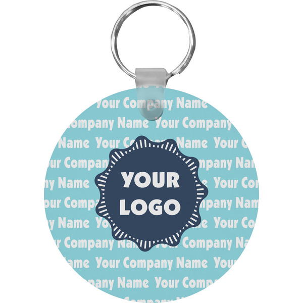 Logo & Company Name Round Keychain (Personalized)