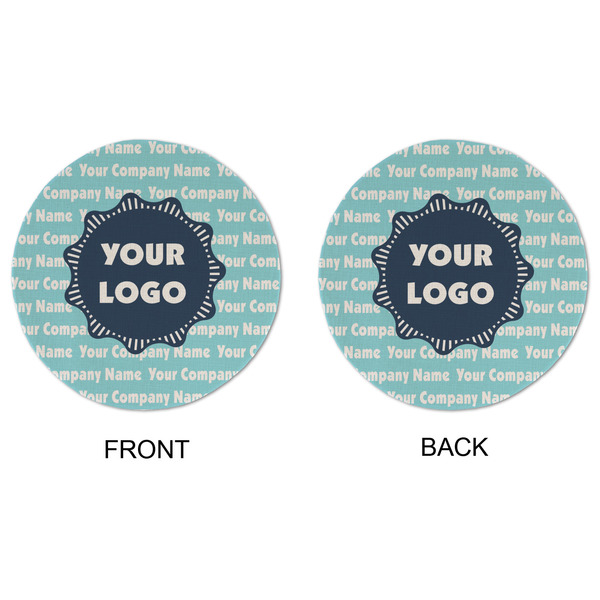Logo & Company Name Round Linen Placemats - APPROVAL (double sided)