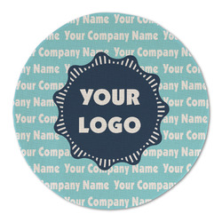 Logo & Company Name Round Linen Placemat - Single-Sided - Single