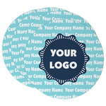 Logo & Company Name Round Paper Coasters