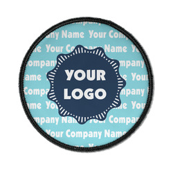 Logo & Company Name Iron On Round Patch