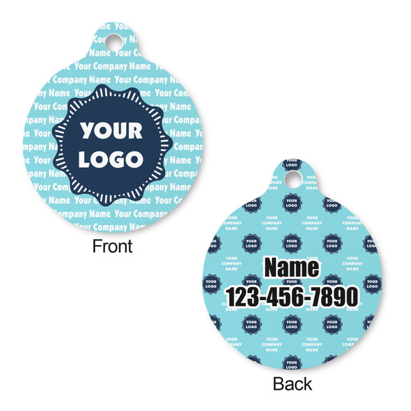 Logo & Company Name Round Pet ID Tag - Large - Approval
