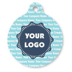 Logo & Company Name Round Pet ID Tag