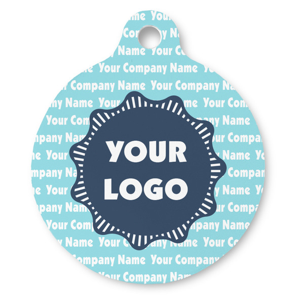 Custom Logo & Company Name Round Pet ID Tag - Large
