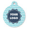 Logo & Company Name Round Pet ID Tag - Large - Front