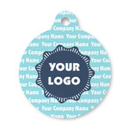 Logo & Company Name Round Pet ID Tag - Small