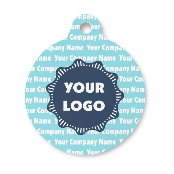 Custom Logo & Company Name Round Pet ID Tag - Small
