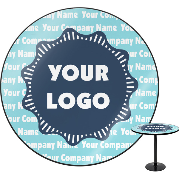 Custom Logo & Company Name Round Table - 24"