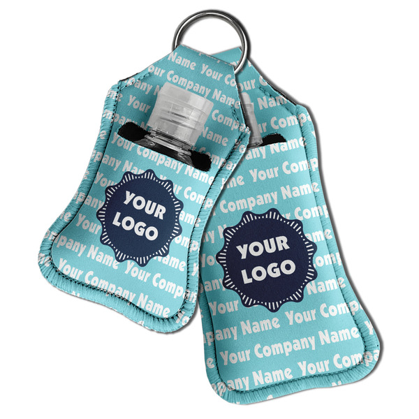Logo & Company Name Sanitizer Holder Keychain - Both in Case (PARENT)
