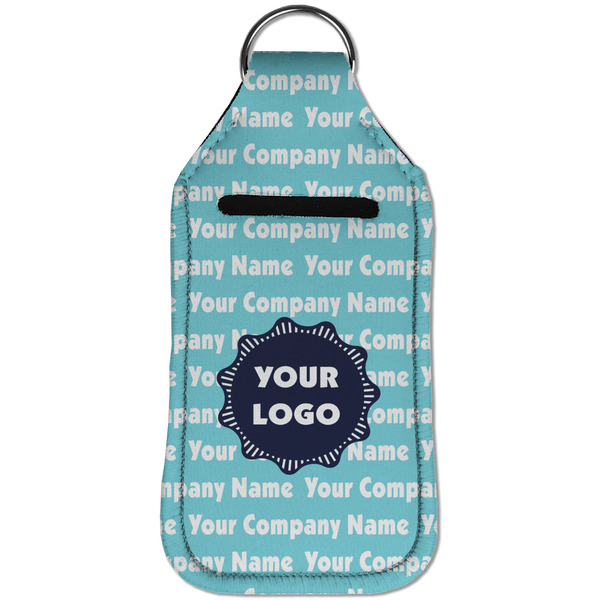 Logo & Company Name Sanitizer Holder Keychain - Large (Front)