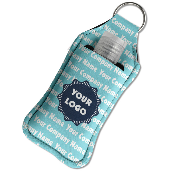 Logo & Company Name Sanitizer Holder Keychain - Large in Case