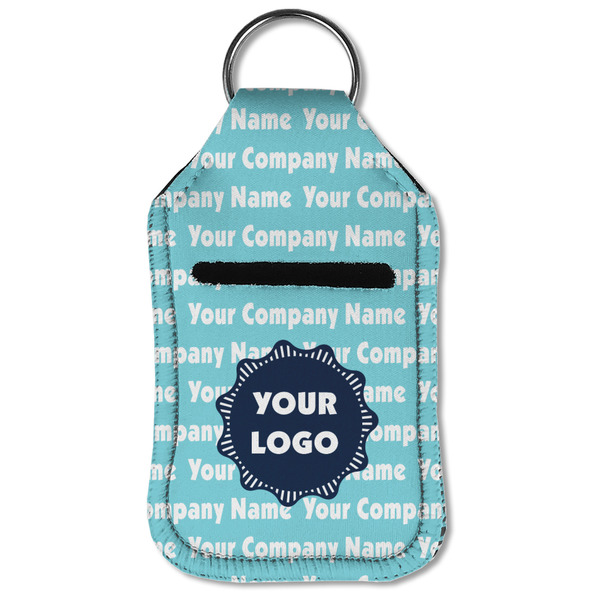 Logo & Company Name Sanitizer Holder Keychain - Small (Front Flat)