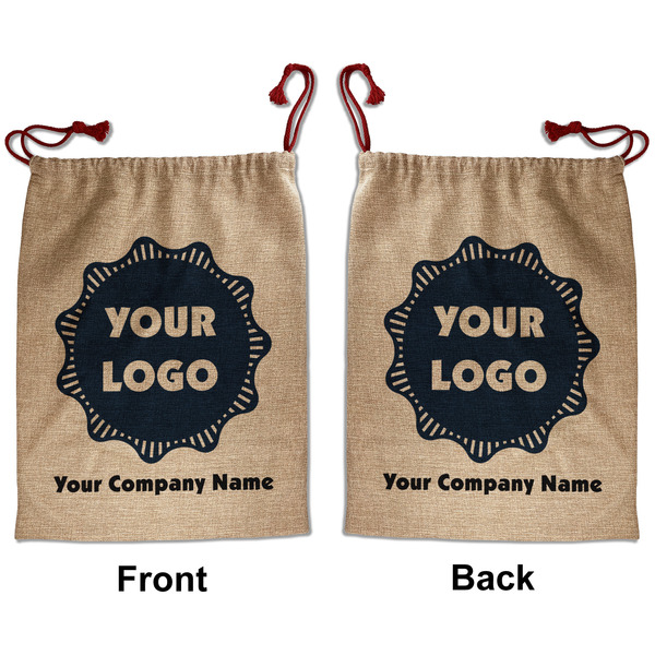 Custom Logo & Company Name Santa Sack - Double-Sided