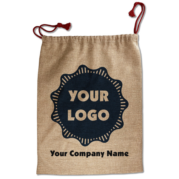 Logo & Company Name Santa Bag - Front